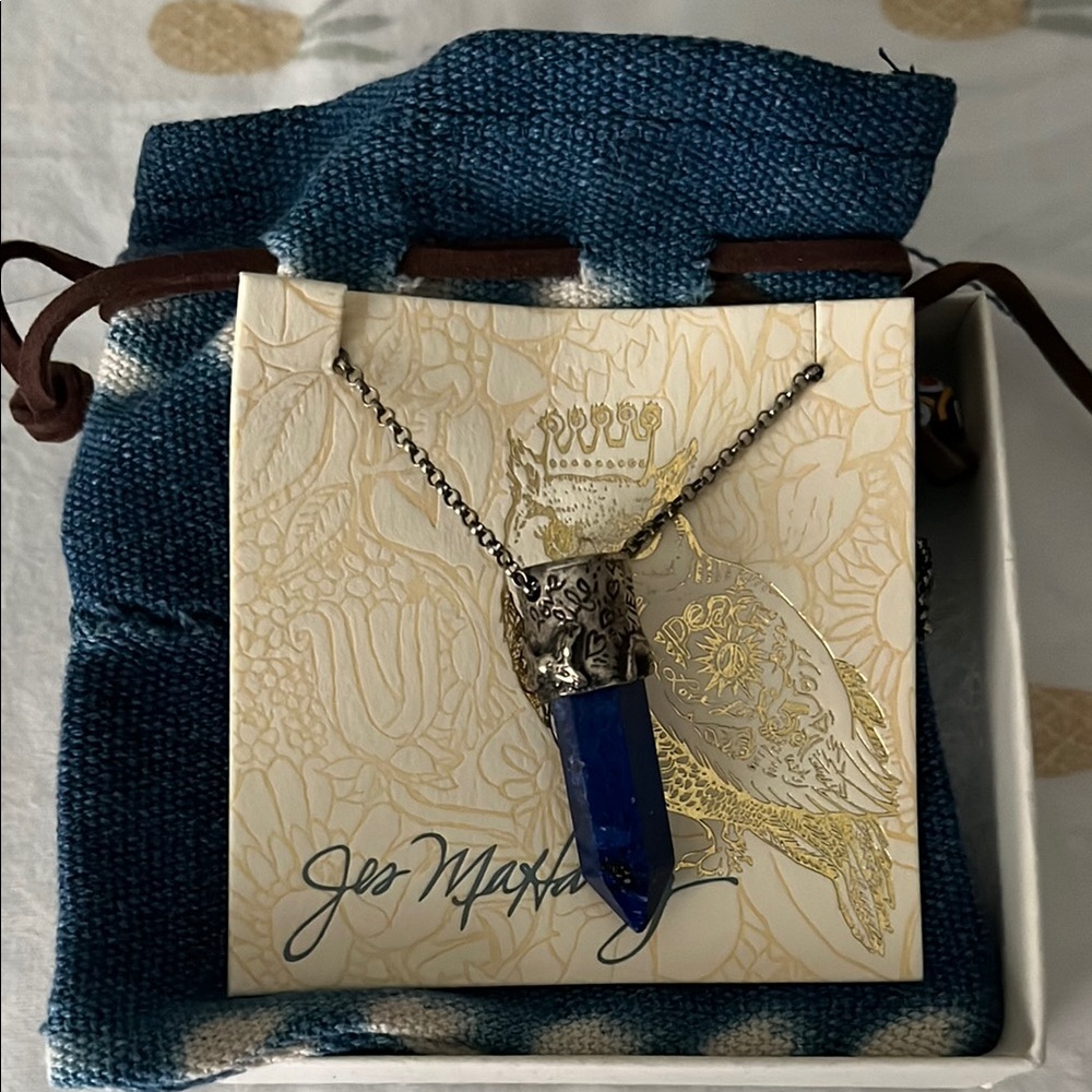 Power Stone Lapis Necklace In Sterling Jes Maharry - Picture 3 of 4